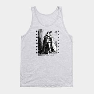 Remember Remember Guy Fawkes Day Vintage Illustration Tank Top